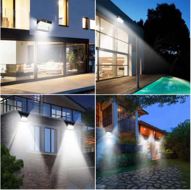(image for) 2 Pack Solar Lights Outdoor 262 LEDs Wireless Waterproof Security Solar Motion Sensor Wall Lights